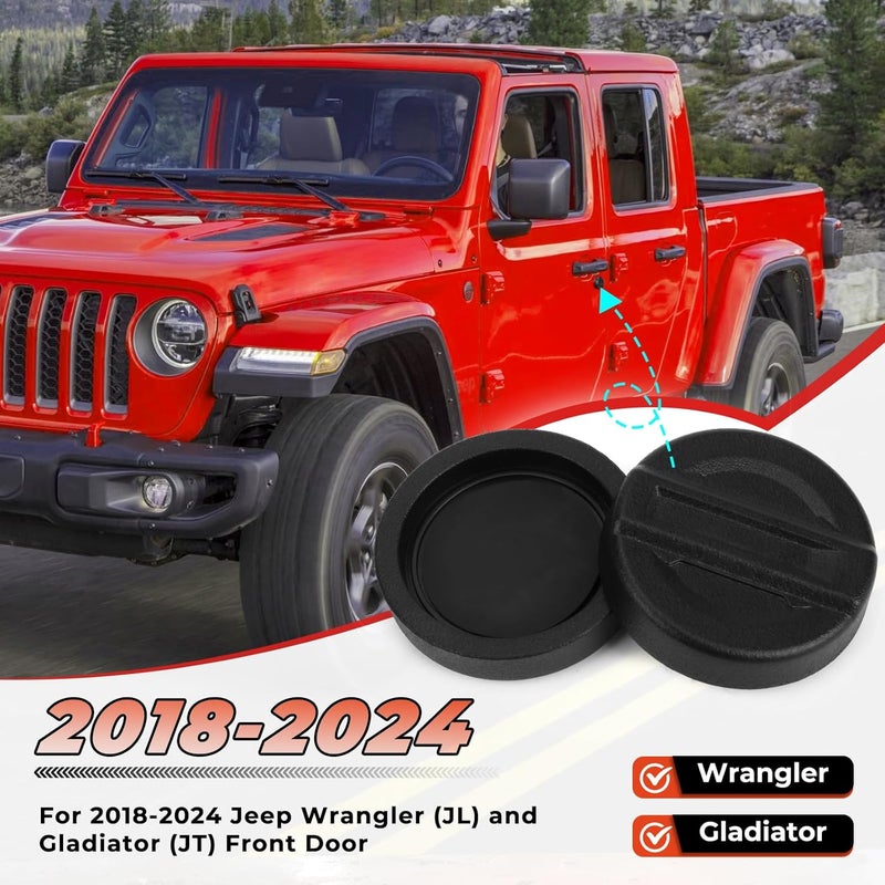 CALBEAU Strong Magnet Keyhole Covers Compatible with 2018-2026 Jeep Wrangler JL and Gladiator JT Front Door, Door Lock Covers for Keyhole Protection (Classic) - Image 4